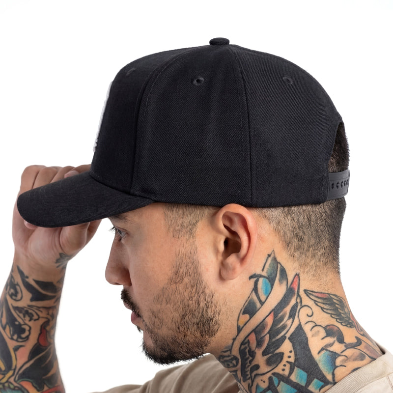 Classic Logo Snapback Hat - Black