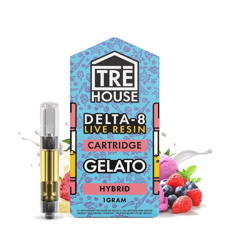 Live Resin Delta 8 Cartridge - Gelato - Hybrid 1g